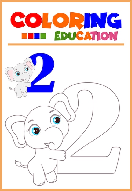 Kleurnummer voor het leren van kinderen vanaf 39 jaar