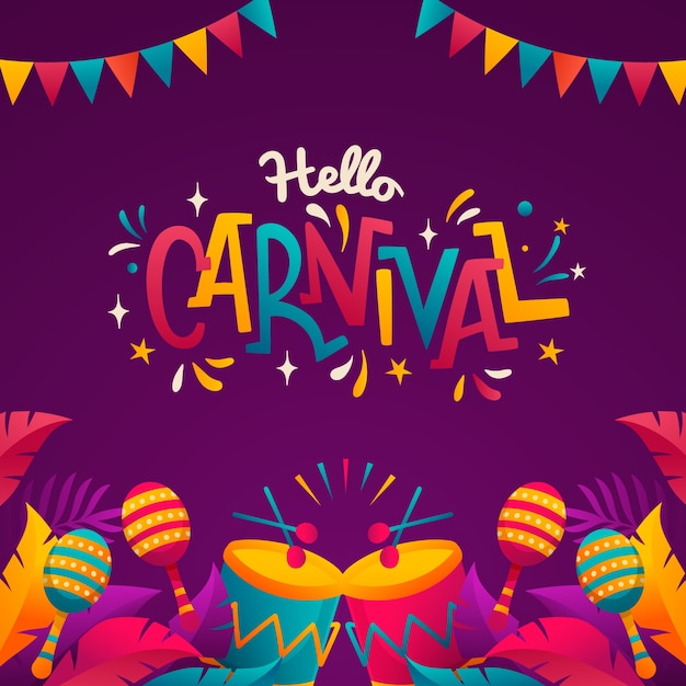 Kleurovergang carnaval viering illustratie