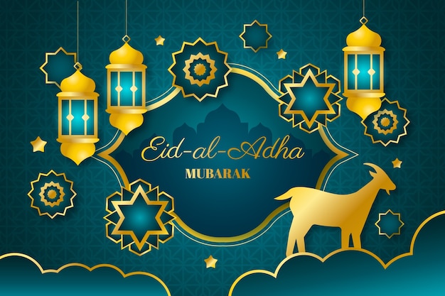 Kleurovergang eid al-adha illustratie