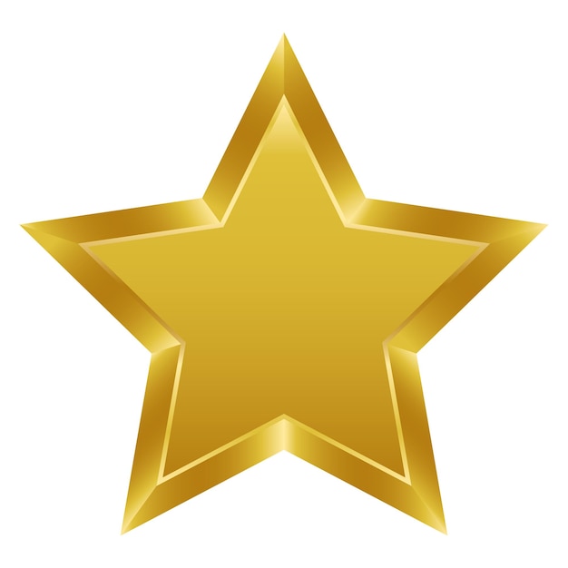 Kleurovergang gouden ster pictogram vectorillustratie