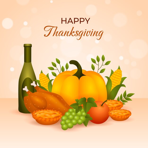 Kleurovergang illustratie voor Thanksgiving Day viering