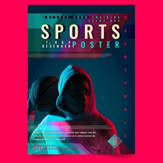 Vector kleurovergang sport poster