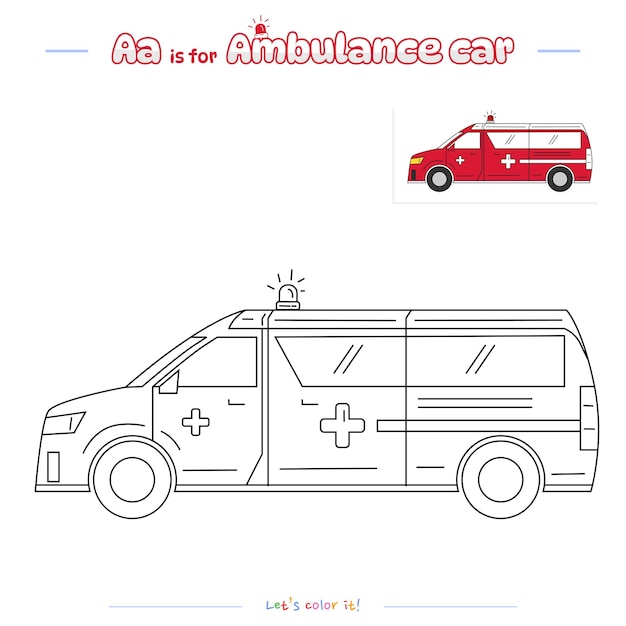 Kleurplaat Ambulance