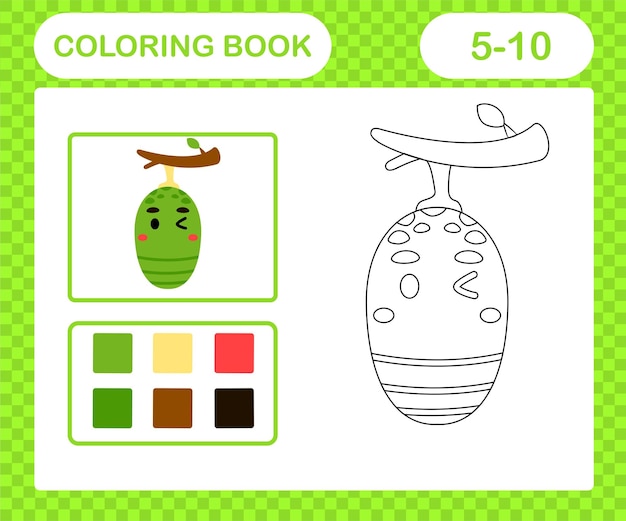 Kleurplaat insecteneducatie spel voor kleuterschool en kleuterschool kleurboek spel