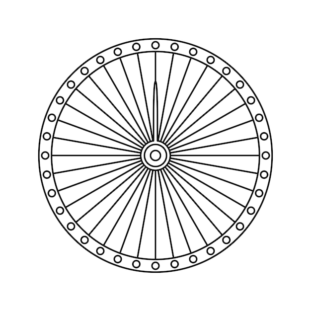 Kleurplaat met rad van fortuin voor kinderen