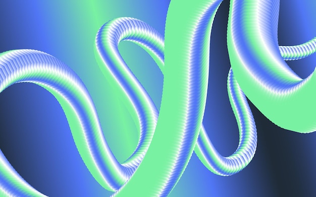 kleurrijk 3D golvend krommen vormontwerp als achtergrond