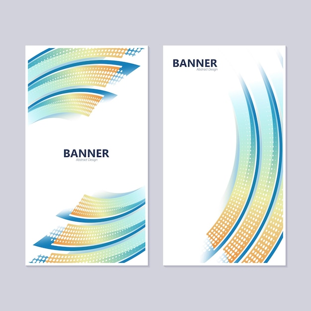 Vector kleurrijk abstract golfbannerontwerp