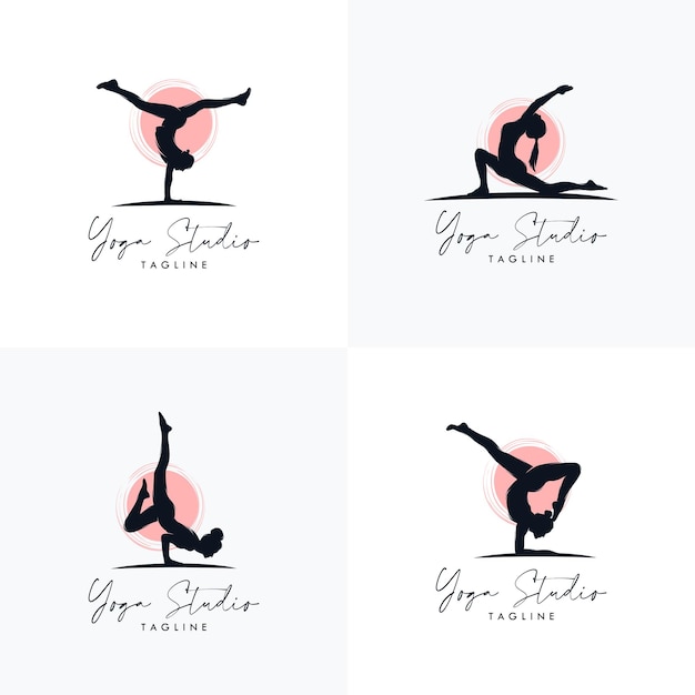 Kleurrijk abstract gymnastieklogopictogram voor programma's, training