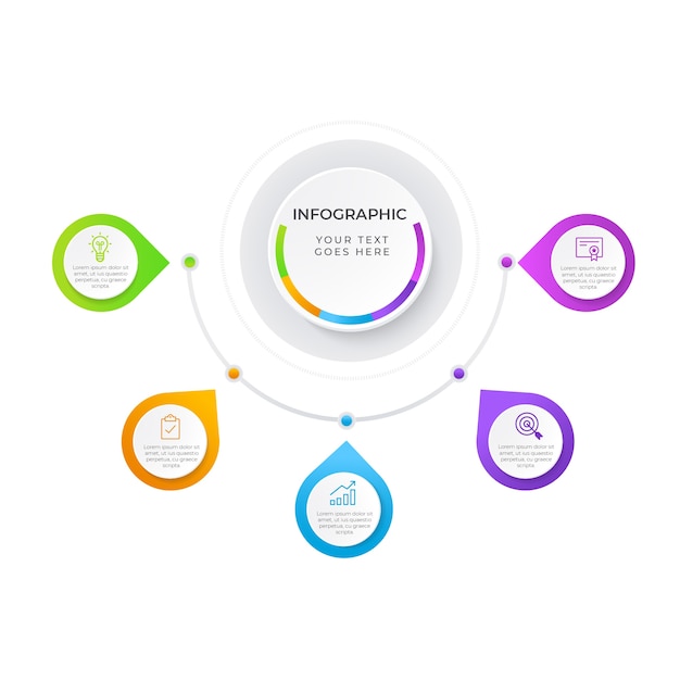 kleurrijk bedrijfs infographic element