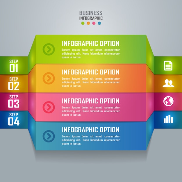 Kleurrijk bedrijfsinfographics en diagram