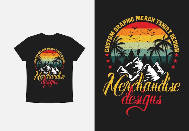 Kleurrijk bergbeklimmingst-shirtontwerp met retro