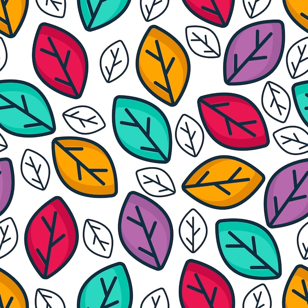 kleurrijk bladpatroon