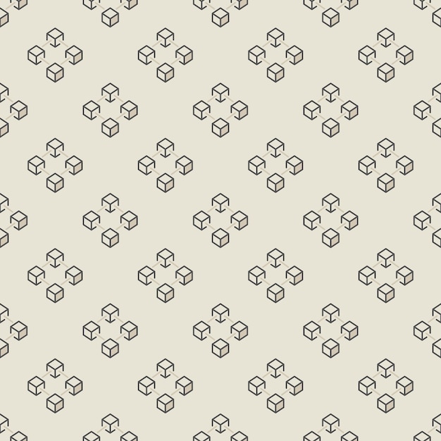 Kleurrijk blockchain vector naadloos patroon
