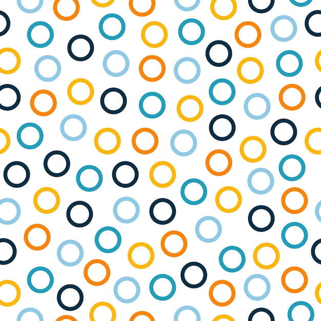 Kleurrijk cirkel naadloos patroon met witte achtergrond