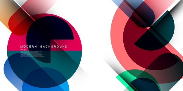 Kleurrijk geometrisch abstract vectorbannerontwerp als achtergrond