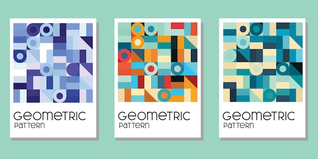 Kleurrijk geometrisch patroon voor boekomslag wanddecoratie en kalender