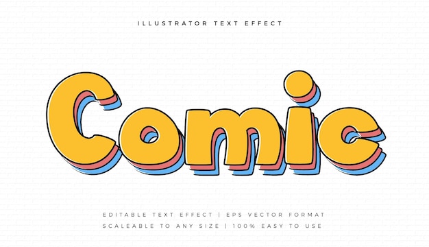 Kleurrijk gestapeld komisch tekststijl lettertype-effect