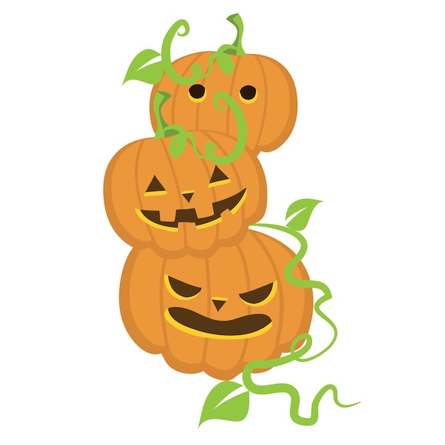 Kleurrijk Halloween-ding op witte achtergrond Hand getrokken vectorillustratie