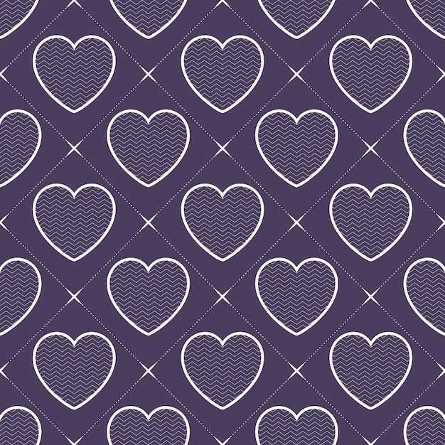 Kleurrijk hartenpatroon met geometrische vorm. valentijnsdag achtergrond voor vakantie sjabloon. creatieve en luxe stijlillustratie