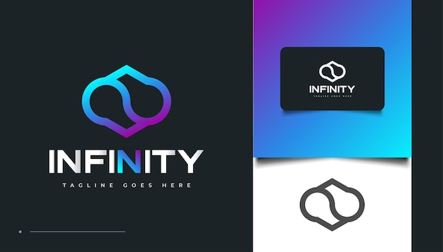 Kleurrijk Infinity Logo-ontwerp met moderne stijl. Oneindig symbool voor bedrijfs- of technologielogo's