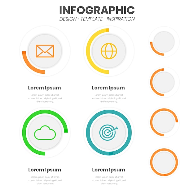 kleurrijk infographic sjabloon vectorontwerp