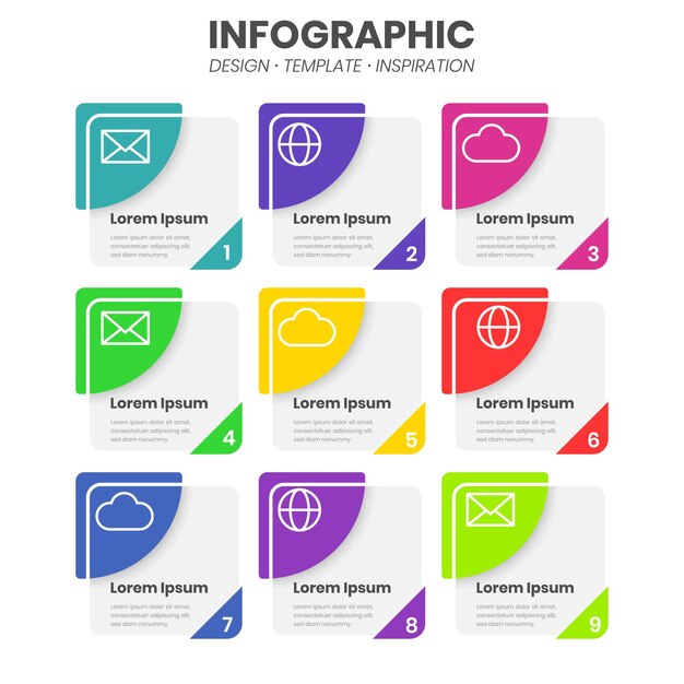 kleurrijk infographic sjabloon vectorontwerp