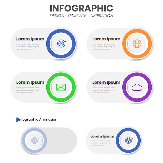 kleurrijk infographic sjabloon vectorontwerp