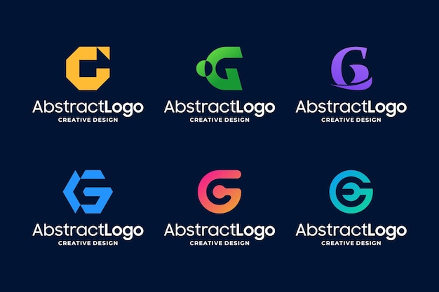 Kleurrijk logo met de letter G met een uniek concept