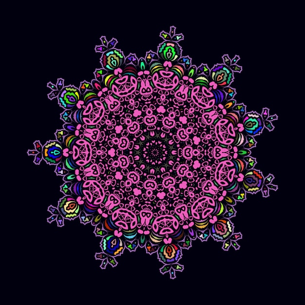 Kleurrijk luxe mandala-ontwerp