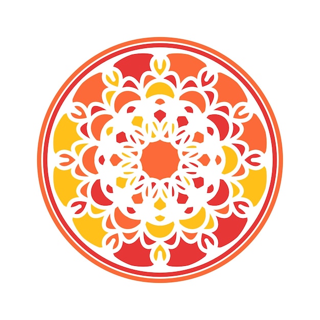 Kleurrijk Mandala Vector Cirkel Ornament