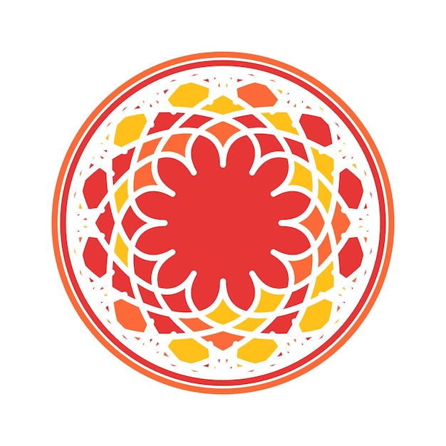 Kleurrijk Mandala Vector Cirkel Ornament