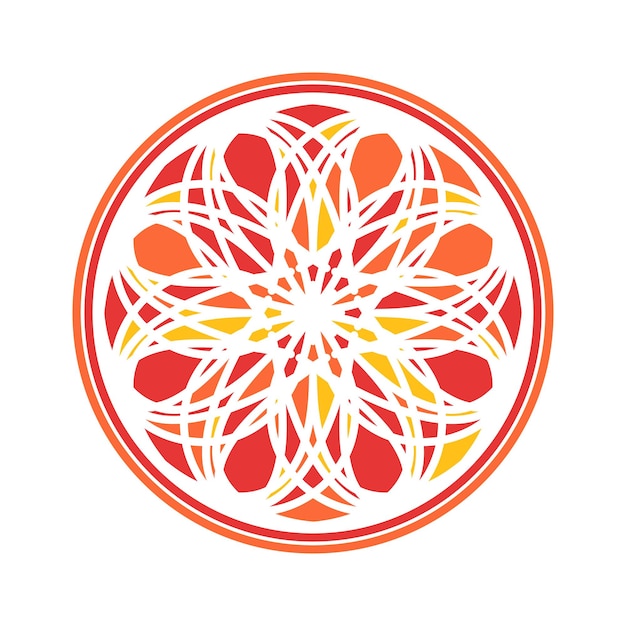 Kleurrijk Mandala Vector Cirkel Ornament