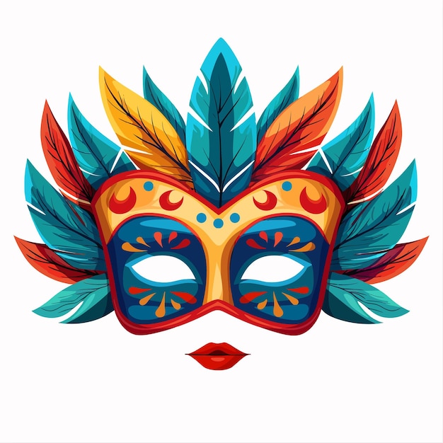 Vector kleurrijk_mask_icon_braziliaans_festival_vakantie