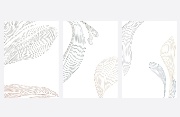 Vector kleurrijk met de hand getekend landschapspatroon en in vintage stijl abstract art bannerontwerp