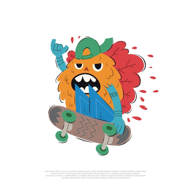 Kleurrijk monster vectorillustratieontwerp