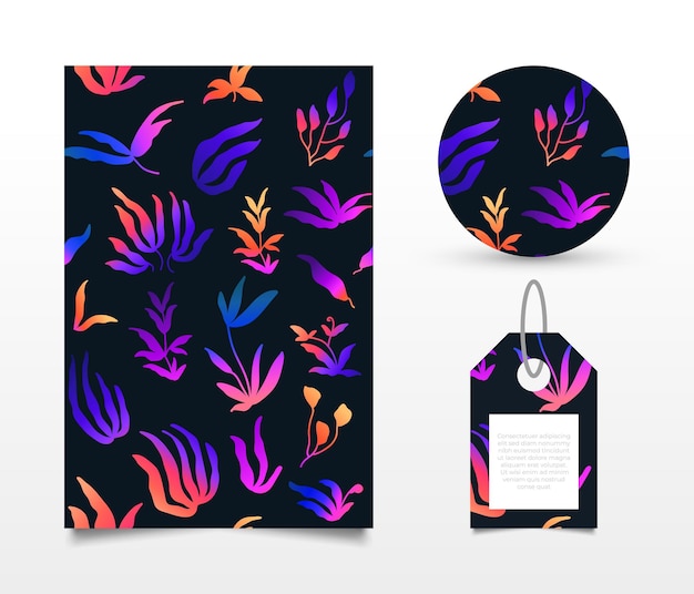 Kleurrijk naadloos bloemmotief met verloopstijl geschikt voor behang inpakpapier achtergrond stof spandoek poster kleding tag en kaart ontwerp