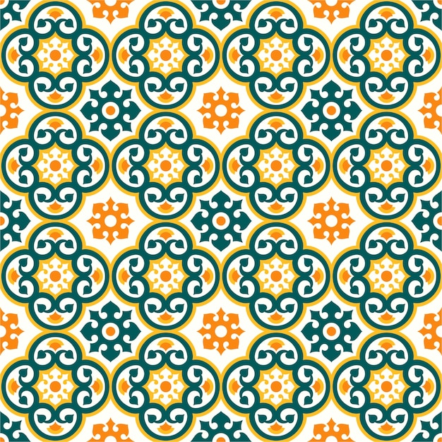 Kleurrijk naadloos patroon met vlak ontwerp