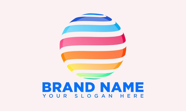 Kleurrijk of kleurenvector globaal logo of pictogram of app-ontwerp