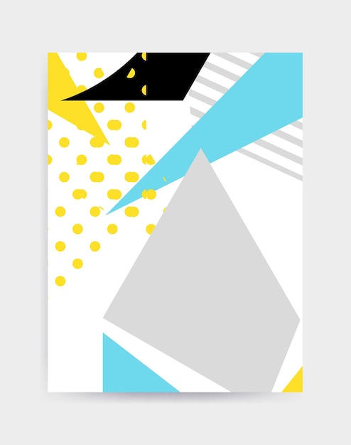 Kleurrijk pop-art geometrisch patroon met heldere, gewaagde blokken kronkels. Kleurrijke materiaalontwerpachtergrond in roze geel blauw zwart-wit. Prospectus, poster, tijdschrift, broadsheet, folder, boek