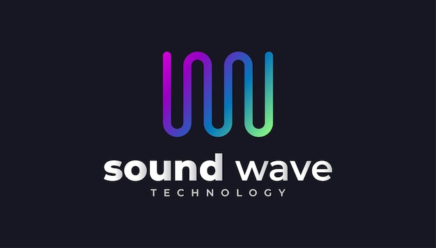 Kleurrijk sound wave-logo