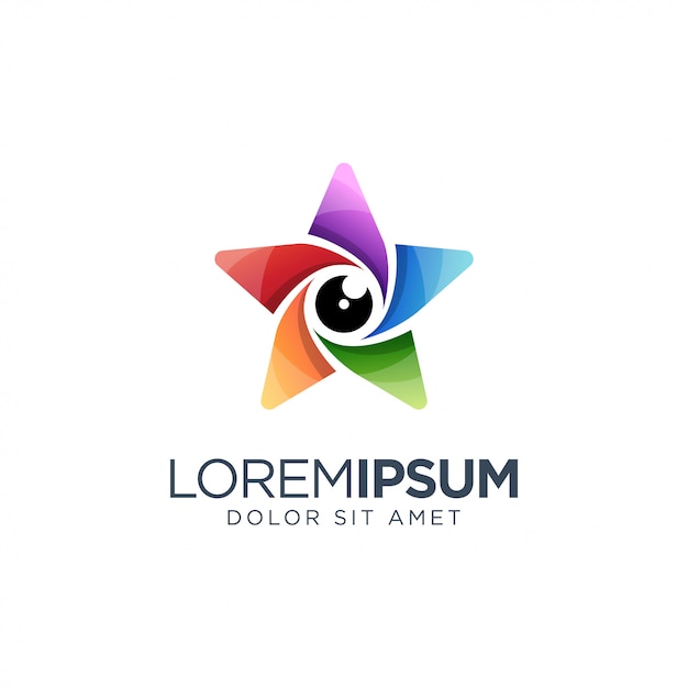 kleurrijk Star Lens-logo