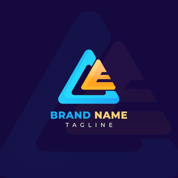 Kleurrijk verloop ce letter logo design creatief uniek letters logo