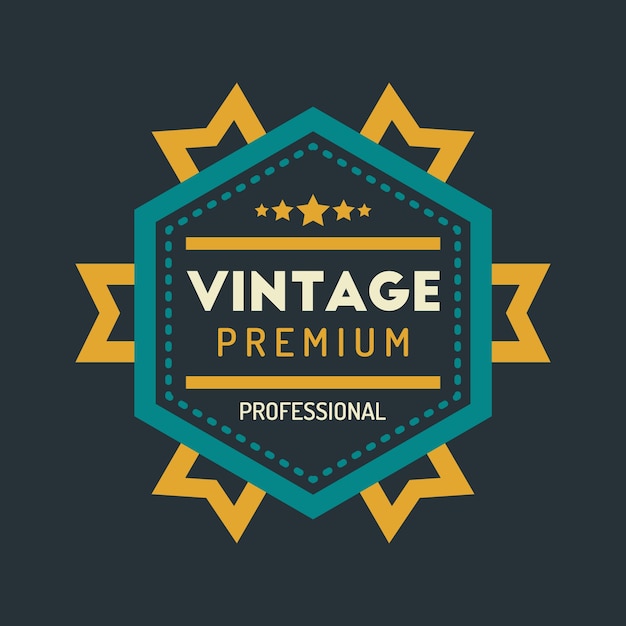 Vector kleurrijk vintage hipster-logo