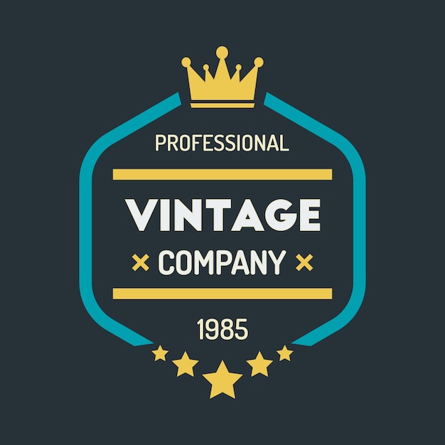 Vector kleurrijk vintage hipster-logo