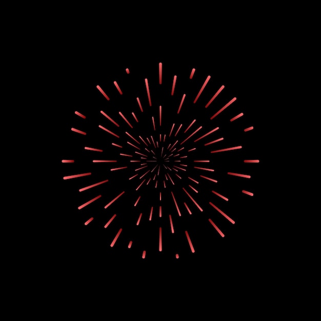 Kleurrijk vuurwerk op zwarte achtergrond feestelijke decoratie vector kaart
