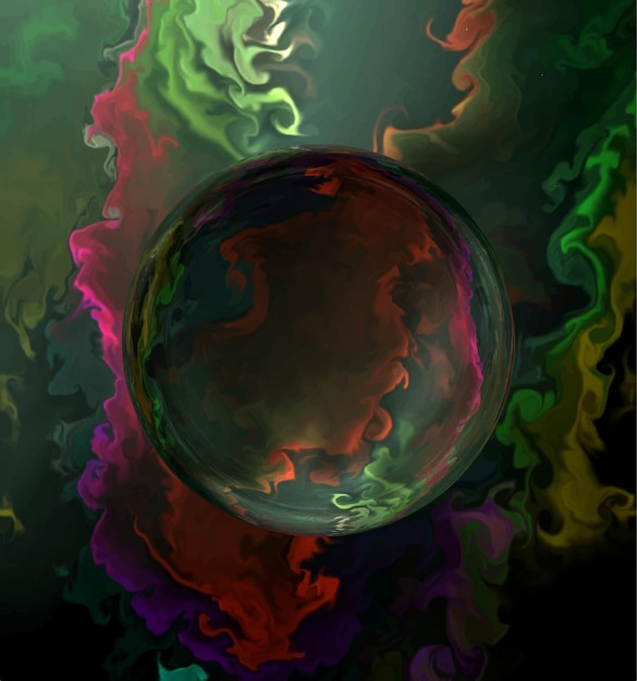 Kleurrijke 3d vage sferische bal vectorillustratie