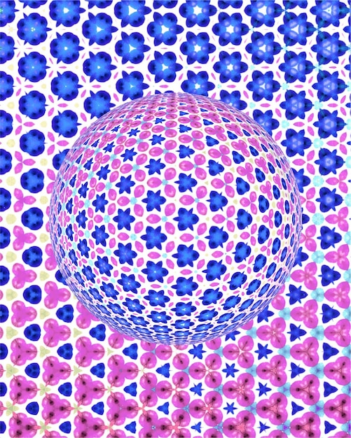 Kleurrijke 3d vage sferische bal Vectorillustratie