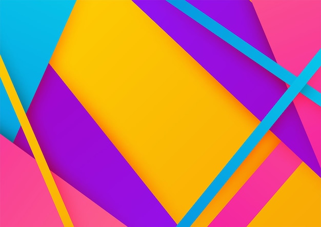 Kleurrijke abstracte achtergrond Geometrische vormen vector technologie achtergrond voor ontwerp brochure website flyer Geometrische vormen behang voor poster certificaat presentatie landingspagina