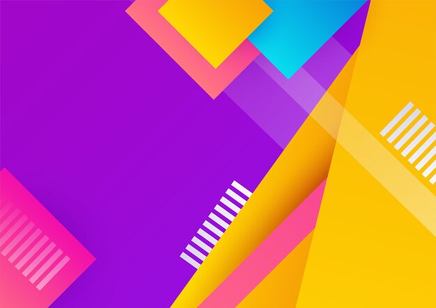 Kleurrijke abstracte achtergrond Geometrische vormen vector technologie achtergrond voor ontwerp brochure website flyer Geometrische vormen behang voor poster certificaat presentatie landingspagina