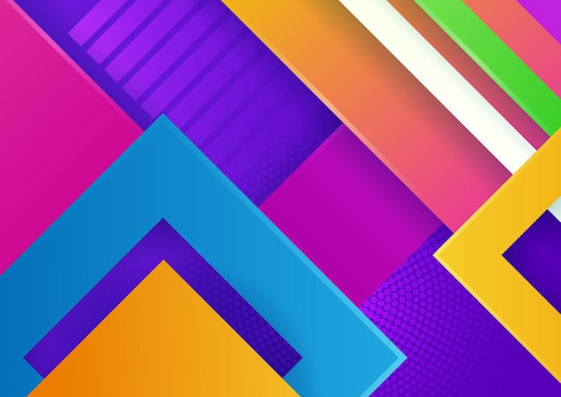 Kleurrijke abstracte achtergrond Moderne abstracte covers minimale covers ontwerp Kleurrijke geometrische achtergrond vectorillustratie